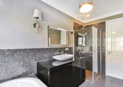 modern mosaic bathroom tiler Central Coast NSW